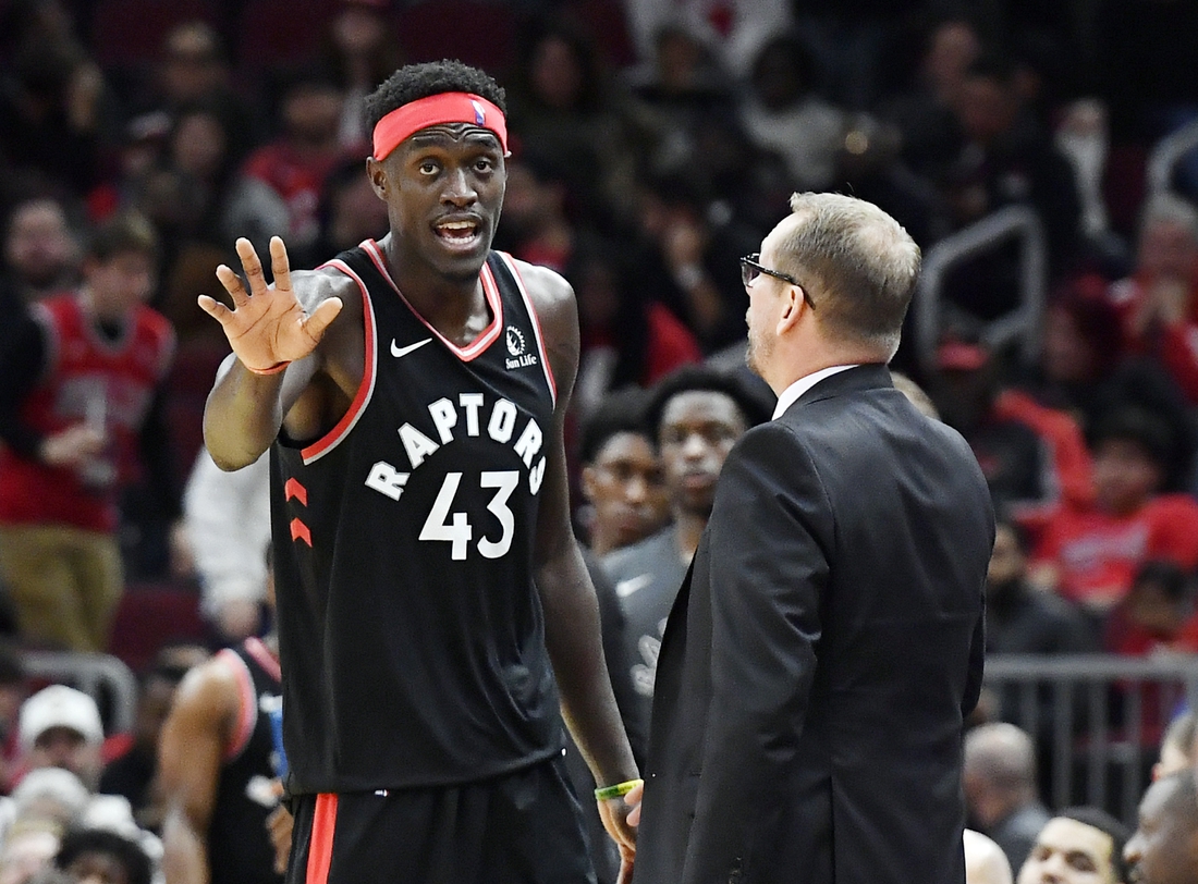 Toronto Raptors fine Pascal Siakam after exchange with coach