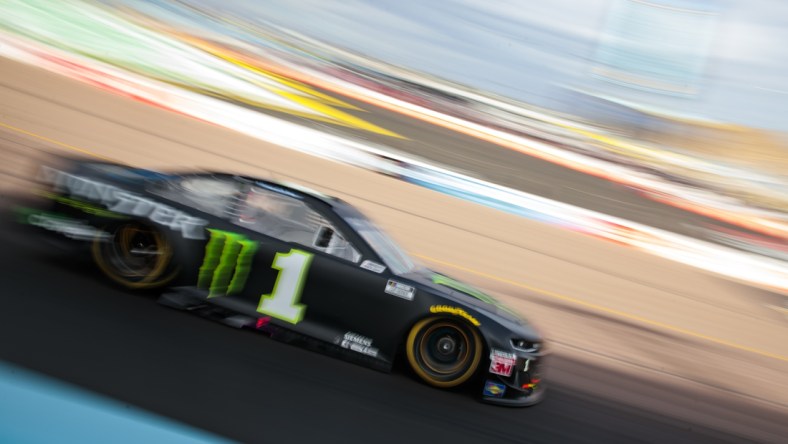 Nov 8, 2020; Avondale, Arizona, USA; NASCAR driver Kurt Busch (1) during the NASCAR Cup Series Championship at Phoenix Raceway. Mandatory Credit: Mark J. Rebilas-USA TODAY Sports