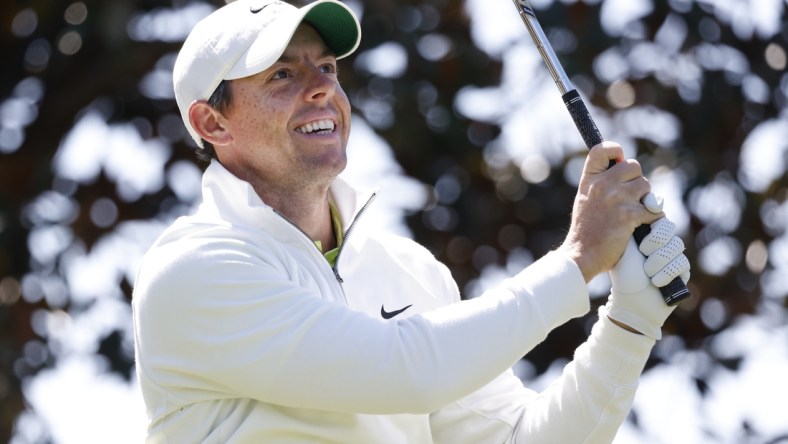 Mar 7, 2021; Orlando, Florida, USA; Rory McIlroy hits his tee shot on the second hole during the final round of the Arnold Palmer Invitational golf tournament at Bay Hill Club & Lodge. Mandatory Credit: Reinhold Matay-USA TODAY Sports