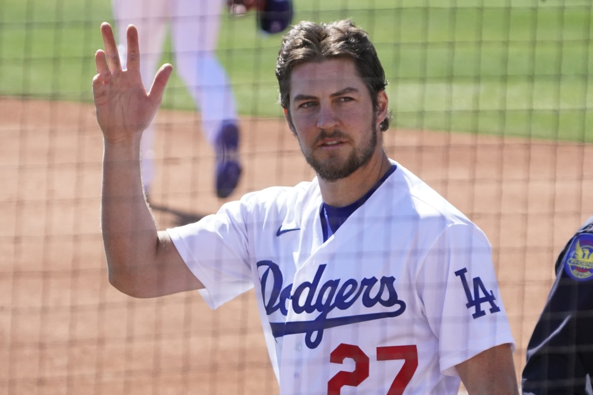 Los Angeles Dodgers' Trevor Bauer Spring Training Debut