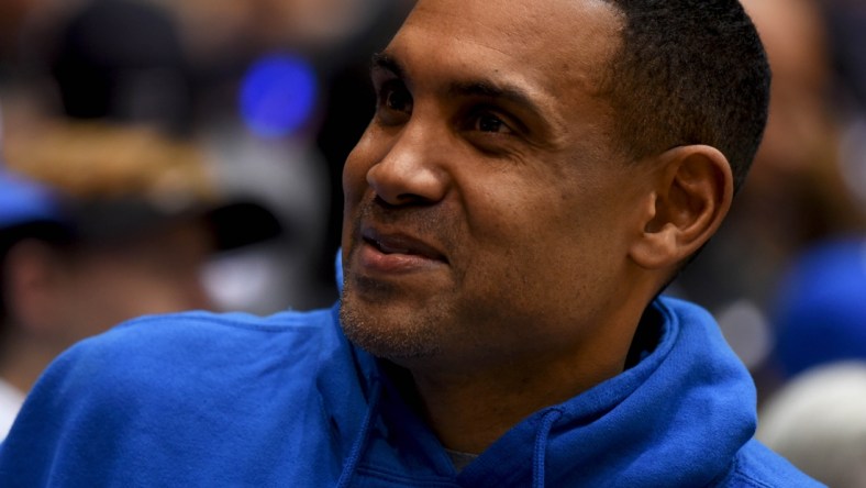 Dec 30, 2017; Durham, NC, USA; Duke Blue Devils alumnus Grant Hill prior to a game against the Florida State Seminoles at Cameron Indoor Stadium. Mandatory Credit: Rob Kinnan-USA TODAY Sports