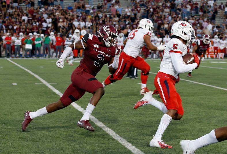 New Mexico State redshirt linebacker Devin Richardson has two sacks in the past two games.

Devin Richardson Fresno State Al19 1