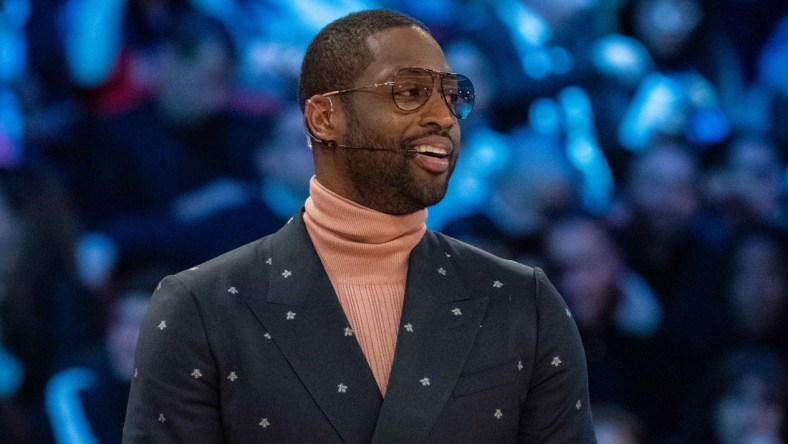 February 15, 2020; Chicago, Illinois, USA; NBA great Dwyane Wade during NBA All Star Saturday Night at United Center. Mandatory Credit: Kyle Terada-USA TODAY Sports