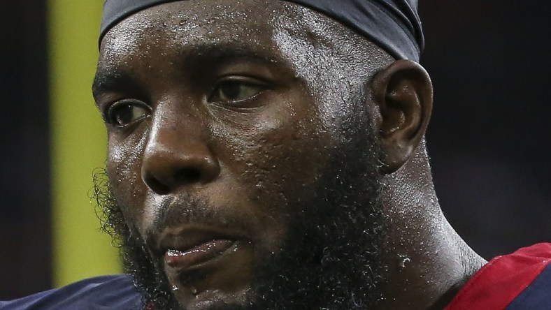 Aug 17, 2019; Houston, TX, USA; Houston Texans, Tackle, Roderick Johnson, (63) at NRG Stadium. Mandatory Credit: Troy Taormina-USA TODAY Sports