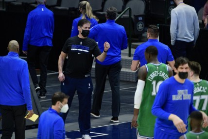 Feb 22, 2021; Dallas, Texas, USA; Dallas Mavericks owner Mark Cuban after the game between the Dallas Mavericks and the Memphis Grizzlies at the American Airlines Center. Mandatory Credit: Jerome Miron-USA TODAY Sports