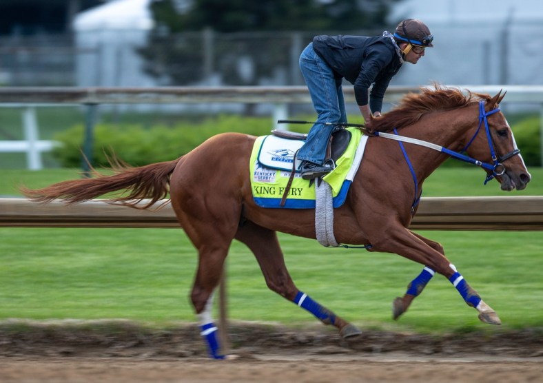 King Fury, trained by Kenny McPeek, puts in a final workout at Churchill Downs before the Kentucky Derby . April 24, 2021

Aj4t5983