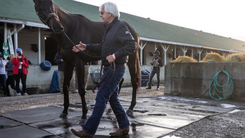 Bob Baffert brings Kentucky Derby winner Medina Spirit out for fans to see on the morning after the race. Medina Spirit is Baffert's seventh Kentucky Derby winner. May 2, 2021

Day after Kentucky Derby