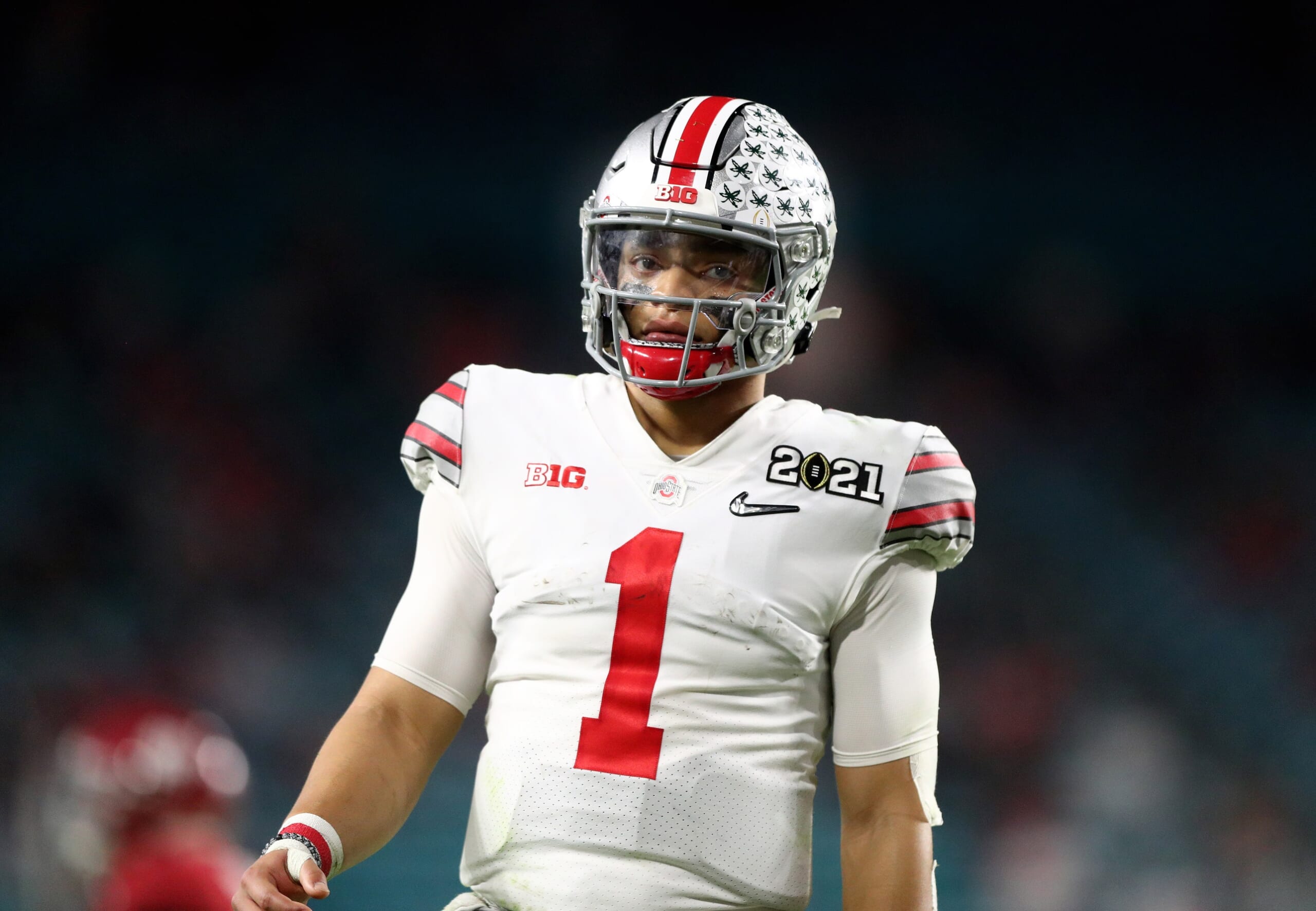 The Minnesota Vikings tried trading up for quarterback Justin fields, but  did not want to give up a 2022 first, so they planned on sitting and  waiting for him to fall to