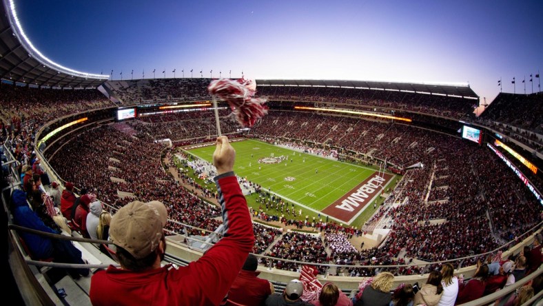 Nov 10, 2018; Tuscaloosa, AL, USA; A general view of  Bryant-Denny Stadium during the game against Mississippi State Bulldogs. Mandatory Credit: Marvin Gentry-USA TODAY Sports