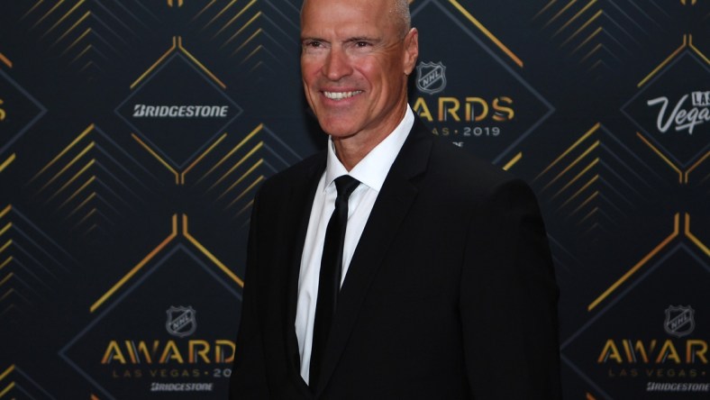 Jun 19, 2019; Las Vegas, NV, USA; Mark Messier is pictured on the red carpet during the 2019 NHL Awards at Mandalay Bay. Mandatory Credit: Stephen R. Sylvanie-USA TODAY Sports