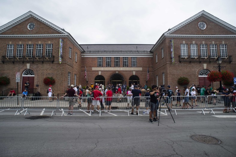 Jul 20, 2019; Cooperstown, NY, USA; A general view of the National Baseball Hall of Fame in Cooperstown, New York. Mandatory Credit: Gregory J. Fisher-USA TODAY Sports