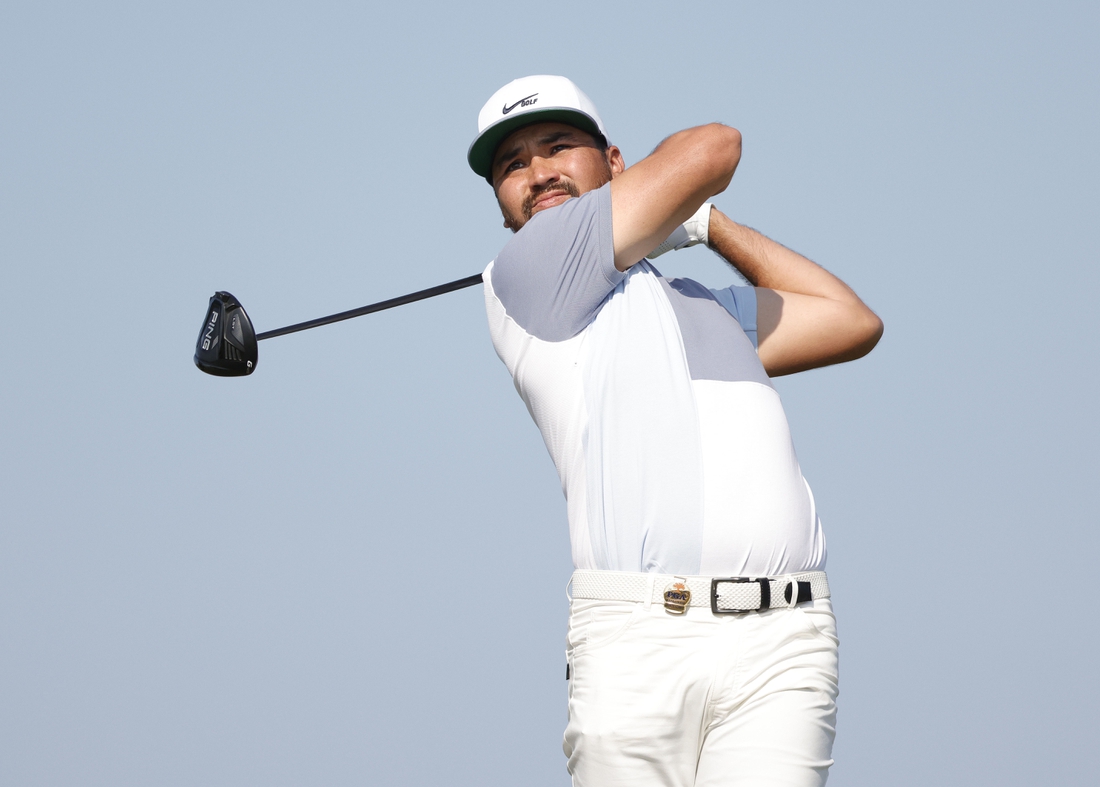 May 21, 2021; Kiawah Island, South Carolina, USA; Jason Day hits from the fifteenth tee box during the second round of the PGA Championship golf tournament. Mandatory Credit: Geoff Burke-USA TODAY Sports