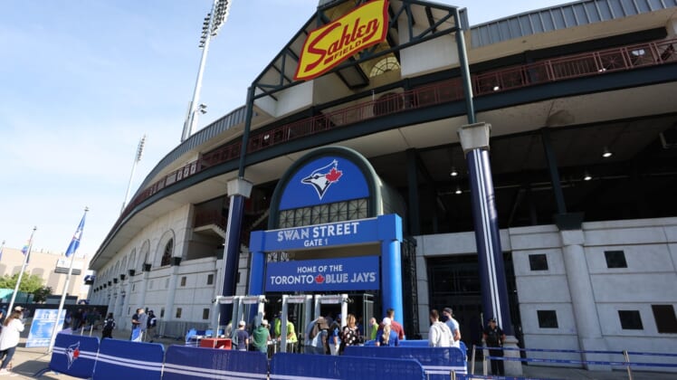 Jun 1, 2021; Buffalo, New York, USA;  A general view of Sahlen Field before a game between the Toronto Blue Jays and the Miami Marlins. Mandatory Credit: Timothy T. Ludwig-USA TODAY Sports
