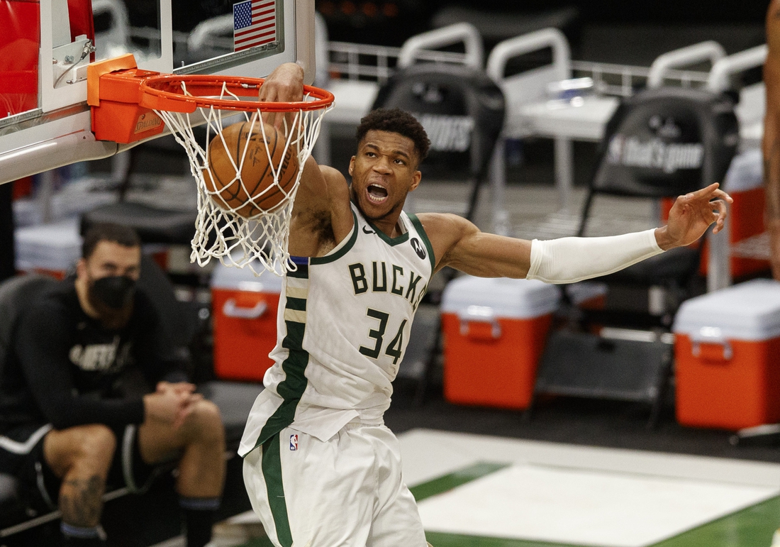 Giannis Antetokounmpo ACTIVE for NBA Finals Game 1