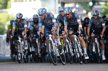 Cyclists race up a hill during the men's 2021 USA Cycling Pro Criterium National Championships in downtown Knoxville Friday, June 18, 2021.

Usacycling0618 1126