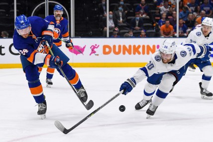 WATCH: Islanders withstand furious Lightning rally to even series