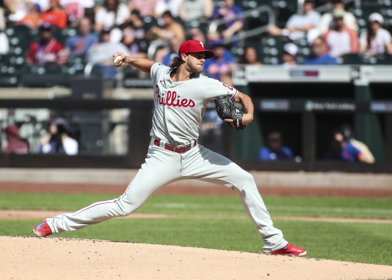 WATCH: Aaron Nola notches record-tying 10 straight strikeouts for Philadelphia Phillies