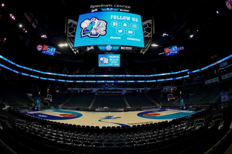 Jan 19, 2019; Charlotte, NC, USA; A general view of Spectrum Center prior to the game between the Charlotte Hornets and the Phoenix Suns. Mandatory Credit: Jeremy Brevard-USA TODAY Sports