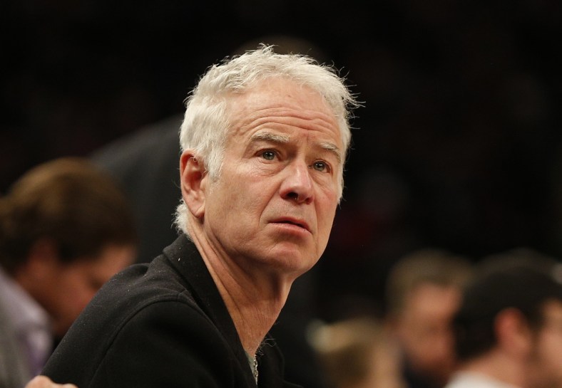 Mar 2, 2020; New York, New York, USA; Former professional tennis player John McEnroe attends the game between the New York Knicks and Houston Rockets during the second half at Madison Square Garden. Mandatory Credit: Andy Marlin-USA TODAY Sports