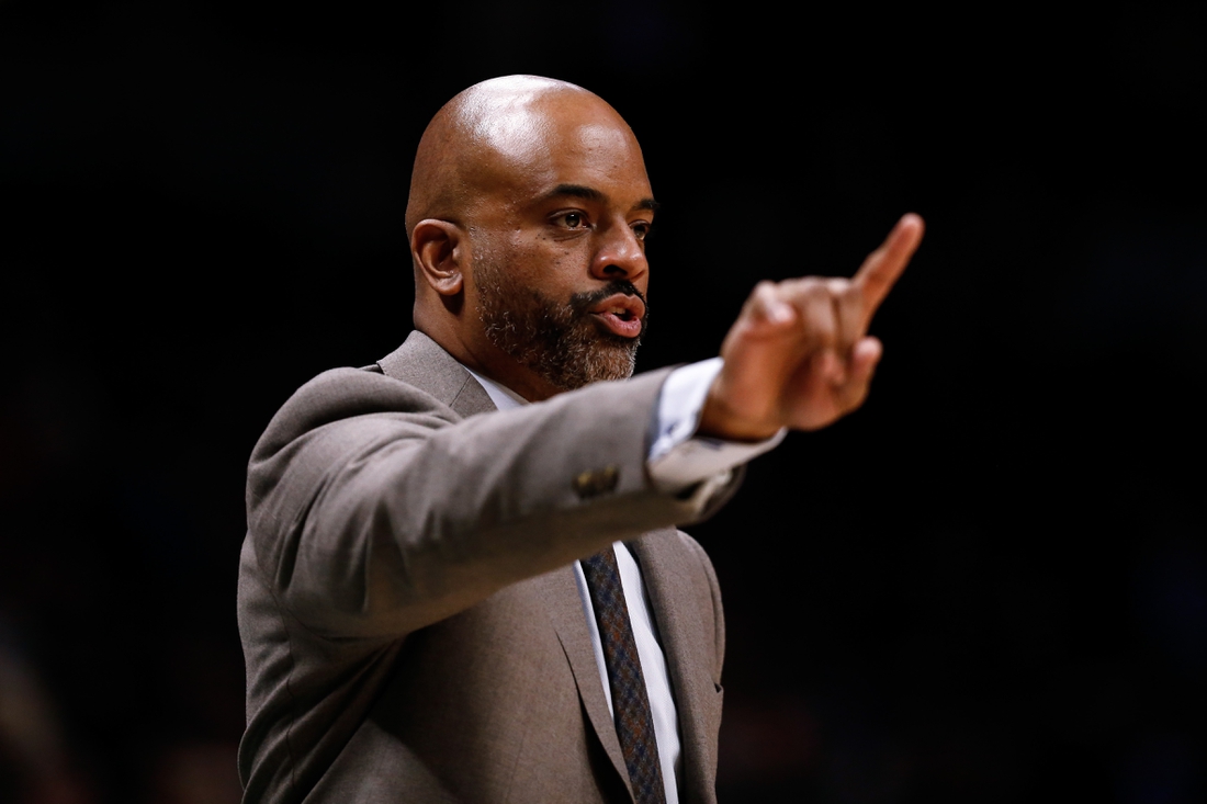 Nov 20, 2019; Denver, CO, USA; Denver Nuggets assistant coach Wes Unseld Jr. in the second quarter of the game against the Houston Rockets at the Pepsi Center. Mandatory Credit: Isaiah J. Downing-USA TODAY Sports