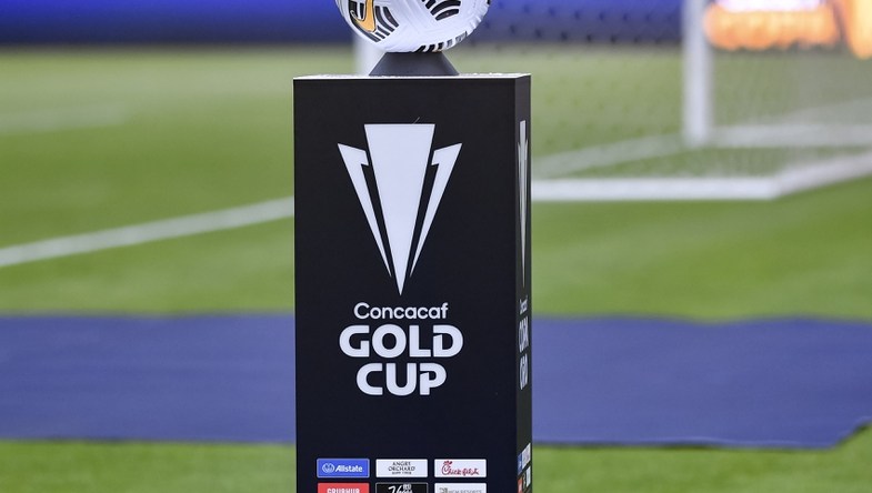 Jul 13, 2021; Houston, Texas, USA;  The match ball prior to the start between the Qatar and the Panama of the CONCACAF Gold Cup Soccer group stage play at BBVA Stadium. Mandatory Credit: Maria Lysaker-USA TODAY Sports