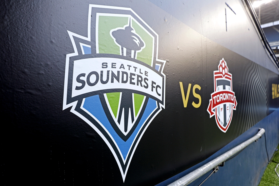 November 10, 2019; Seattle, WA, USA; A view of the team logo before the MLS Cup between the Seattle Sounders and the Toronto FC at CenturyLink Field. Mandatory Credit: Soobum Im-USA TODAY Sports