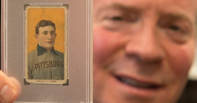 Ken Goldin, founder of Goldin Auctions in Runnemede, displays a 1909 Honus Wagner card valued at an estimated $5 million.

Sports Cards Are Turning Big Profits 4