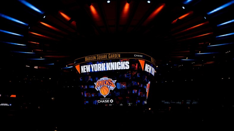 May 16, 2021; New York, New York, USA; A general view of the score board before ether game between the New York Knicks and the Boston Celtics at Madison Square Garden. Mandatory Credit: Vincent Carchietta-USA TODAY Sports
