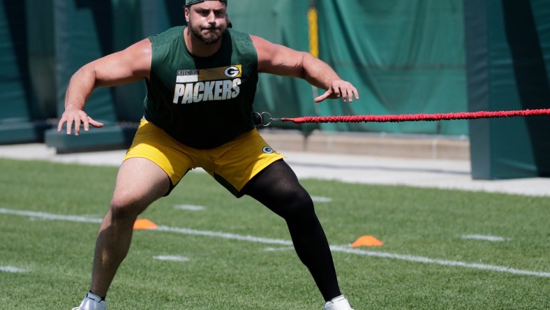 Green Bay Packers offensive tackle David Bakhtiari (69) participates in minicamp practice Wednesday, June 9, 2021, in Green Bay, Wis.Cent02 7g5lr5tecm0e0vjt71c Original