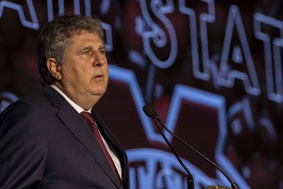 Jul 21, 2021; Hoover, Alabama, USA; Mississippi State Bulldogs head coach Mike Leach speaks to the media during SEC Media Days at Hyatt Regency Birmingham. Mandatory Credit: Vasha Hunt-USA TODAY Sports