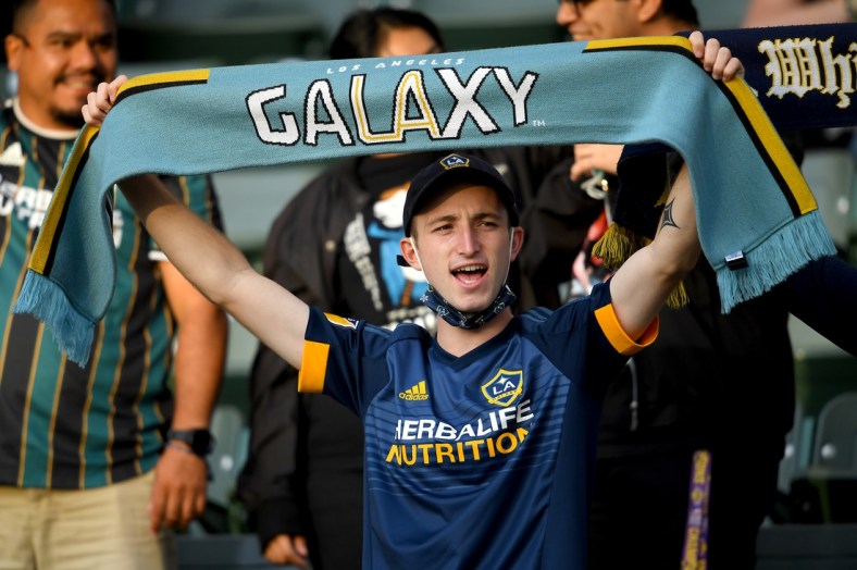 Jul 30, 2021; Carson, California, USA; Fans attend the game between the Los Angeles Galaxy and the Portland Timbers at StubHub Center. Mandatory Credit: Jayne Kamin-Oncea-USA TODAY Sports