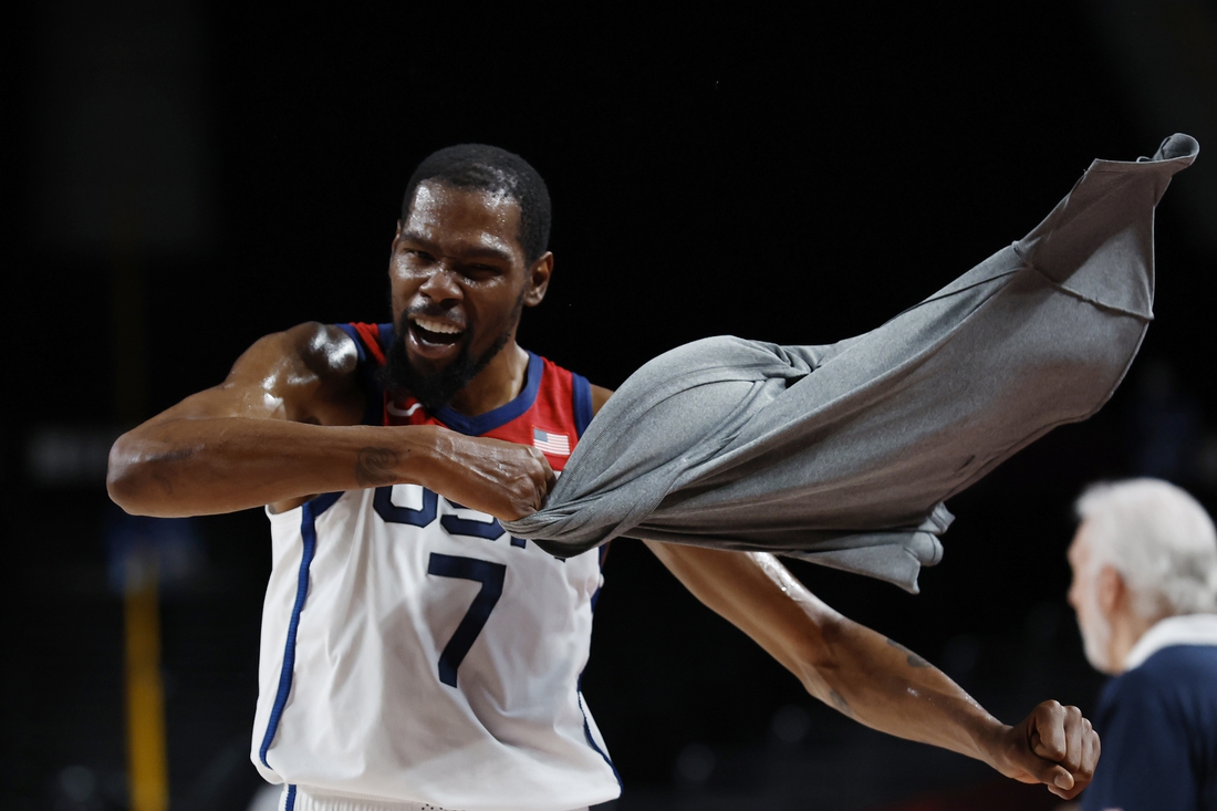 Kevin Durant, Jayson Tatum help US beat France 87-82 for gold medal