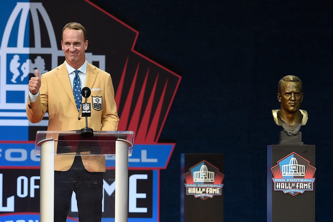 See what Peyton Manning's Pro Football Hall of Fame bust looks like