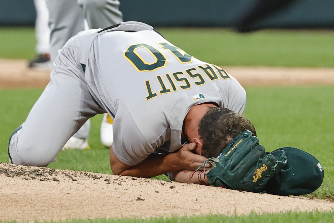 A's pitcher Chris Bassitt needs surgery to repair a broken cheek