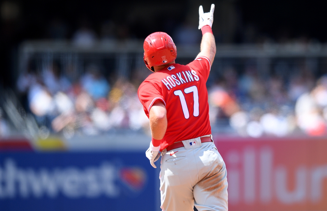 Rys Hoskins hits 2 homers in return as Phillies salvage San Diego series –  Trentonian