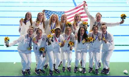 U.S. women's water polo wins gold medal 14-5 over Spain
