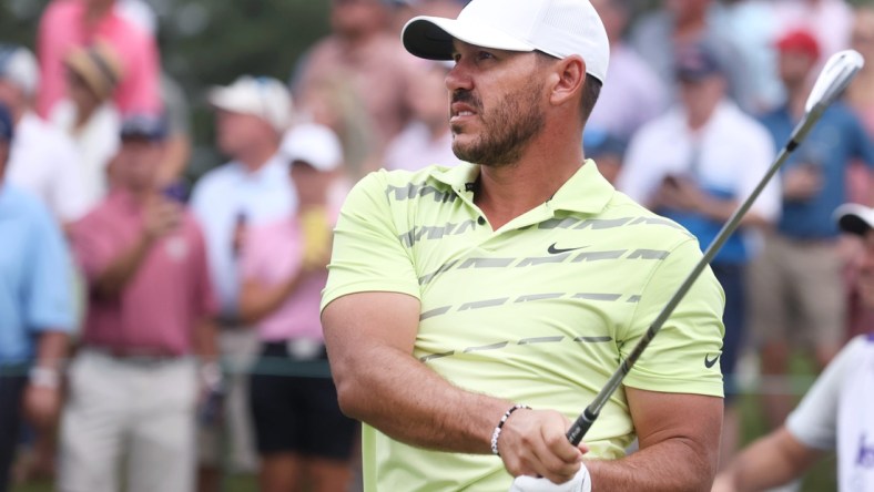 Brooks Koepka tees off from Hole No. 14 during the second round of the World Golf Championships FedEx-St. Jude Invitational at TPC Southwind  in Memphis, Tenn. on Friday, August 6, 2021.

Jrca6704