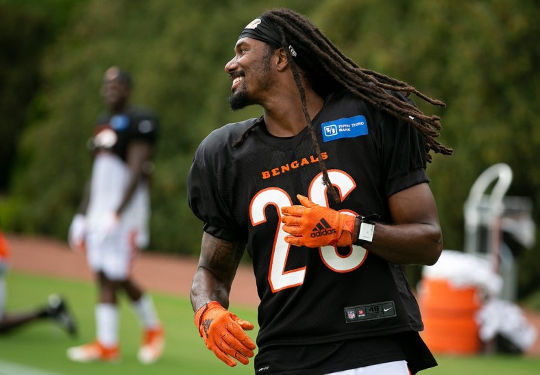 Cincinnati Bengals cornerback Trae Waynes (26) during training camp on the practice fields outside of Paul Brown Stadium in Downtown Tuesday, August 17, 2021.

Aug17bengals12