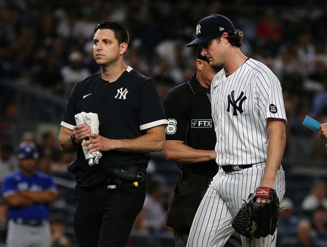 Yankees' Gerrit Cole roughed up by Red Sox in rough first inning