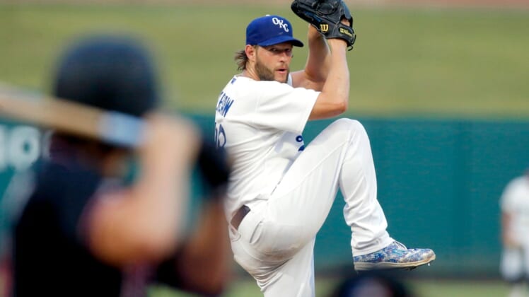 Clayton Kershaw allowed two earned runs on four hits with three strikeouts in three innings.kershaw2