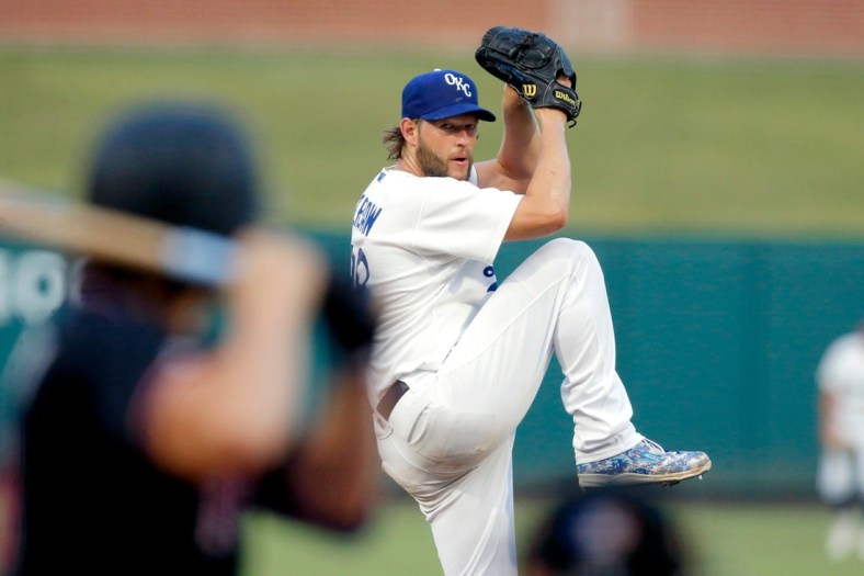Clayton Kershaw allowed two earned runs on four hits with three strikeouts in three innings.kershaw2