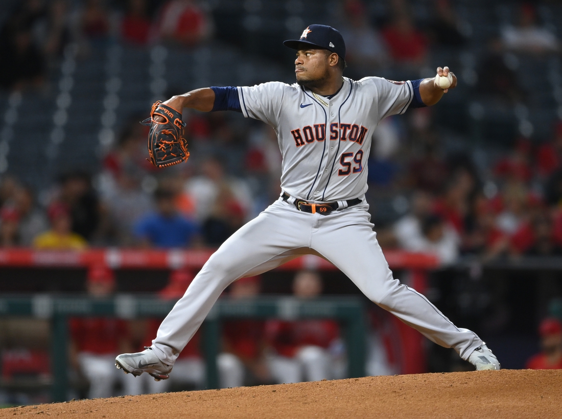 WATCH: Framber Valdez guides Astros to 10-0 rout of Angels