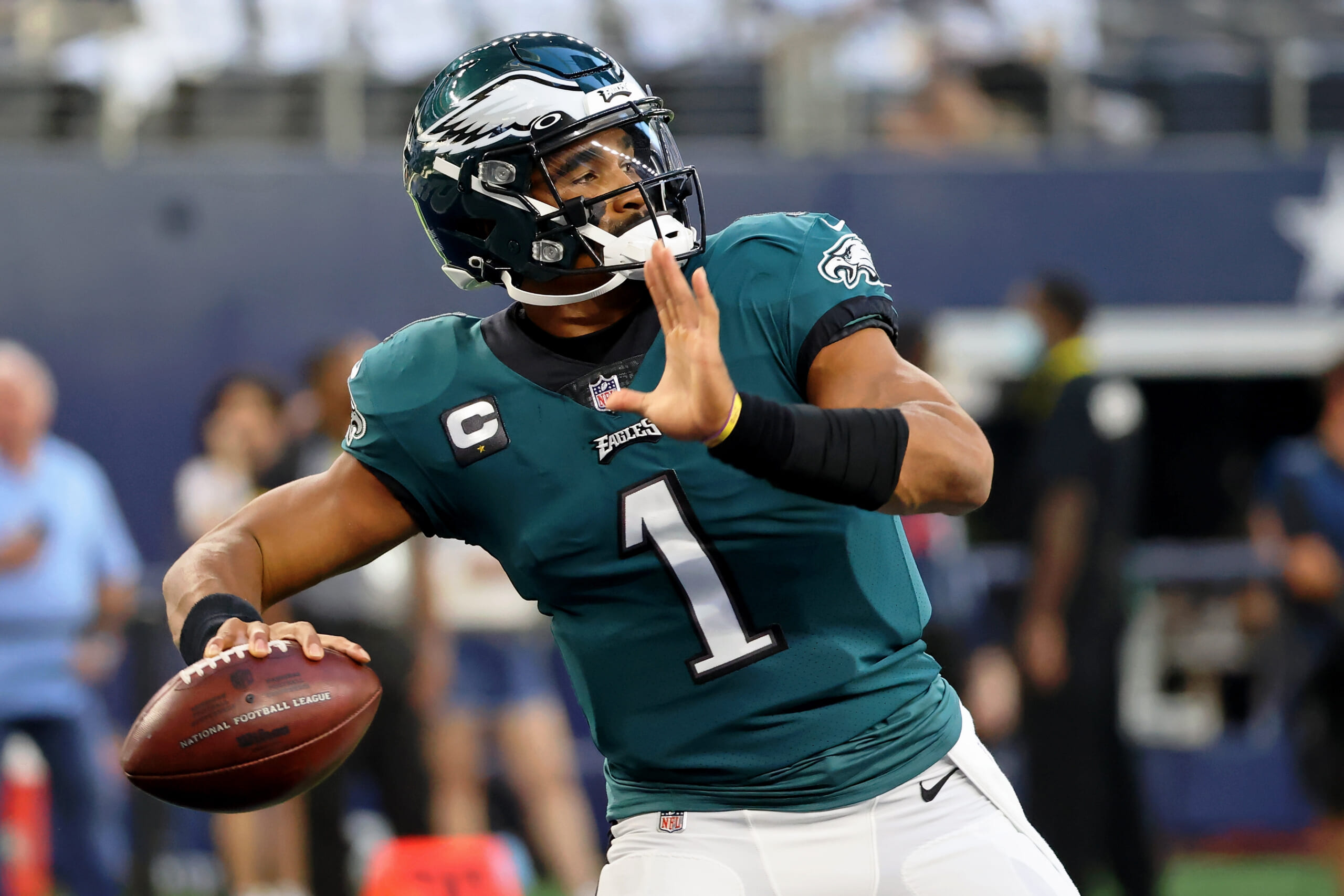 WATCH: Philadelphia Eagles' Jalen Hurts Throws First INT Of The Season