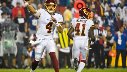 WATCH: Taylor Heinicke leads Washington Football Team on two-play, 75-yard TD drive