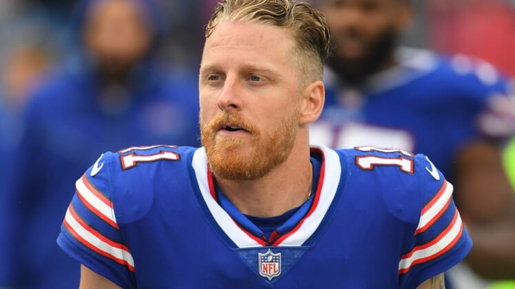 Oct 3, 2021; Orchard Park, New York, USA; Buffalo Bills wide receiver Cole Beasley (11) following the game against the Houston Texans at Highmark Stadium. Mandatory Credit: Rich Barnes-USA TODAY Sports