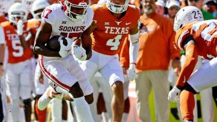 WATCH: OU’s Marvin Mims makes spectacular TD grab late against Texas to help tie game