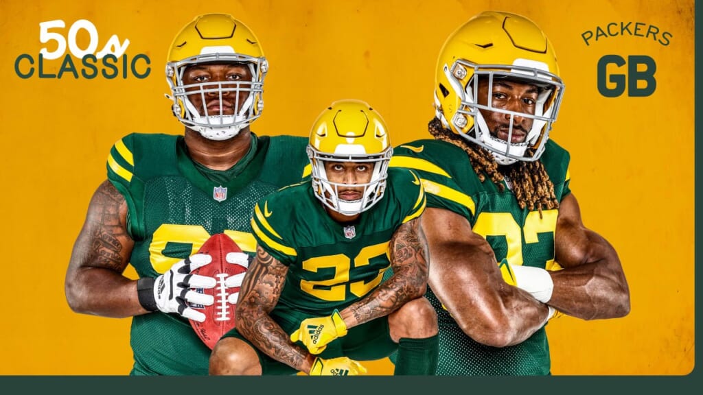 Green Bay Packers throwback uniforms