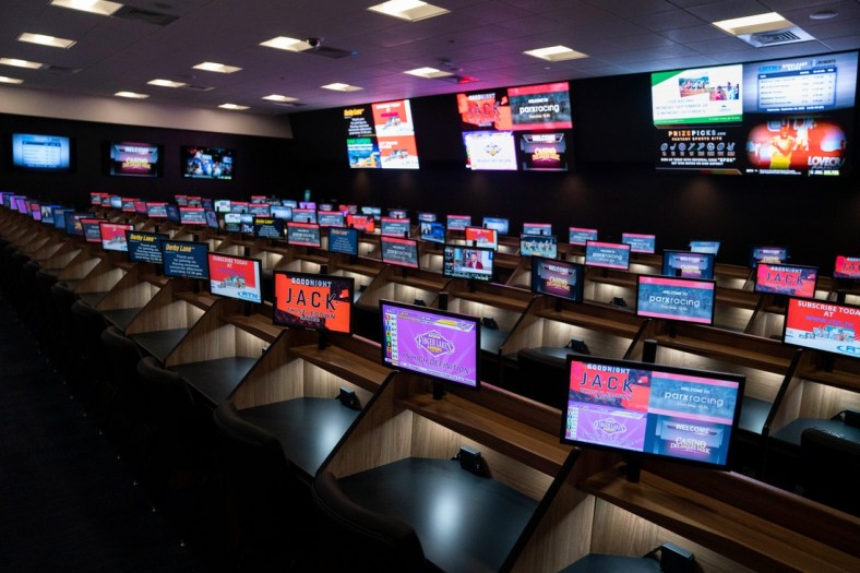 Various screens fill the sports room, which features horse and jai-alai wagering at the Bonita Springs Poker Room on Wednesday, September 30, 2020.

Jump Ndn 0928 Ad Bonita Poker Room 002