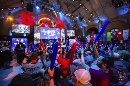 Mar 30, 2019; Boston, MA, USA; Fans cheer during the eMLS Cup event at The Castle at Park Plaza . Mandatory Credit: Paul Rutherford-USA TODAY Sports