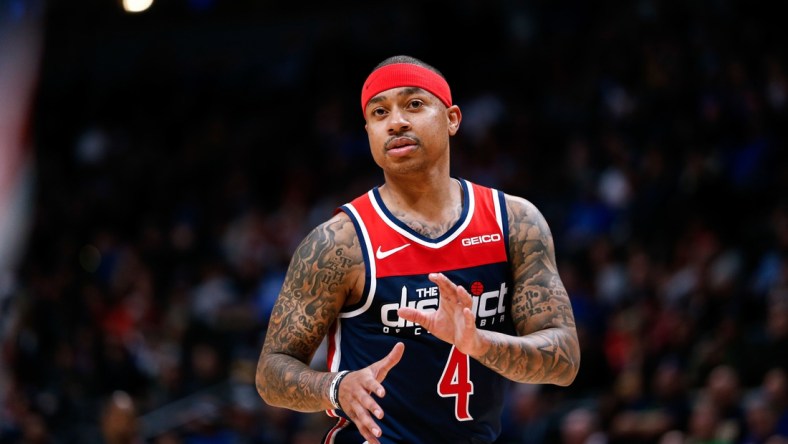 Nov 26, 2019; Denver, CO, USA; Washington Wizards guard Isaiah Thomas in the second quarter against the Denver Nuggets at the Pepsi Center.